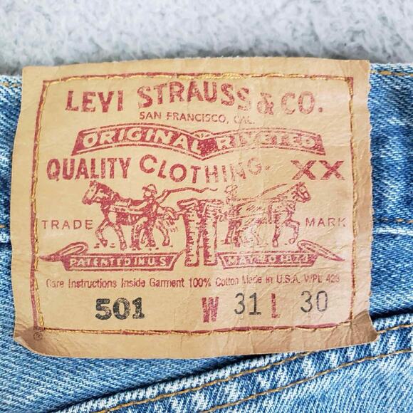 VTG 90's Levi's XX 501 Button Fly Jeans Woman's Size 31X30 Made in USA Flaw - Picture 9 of 12